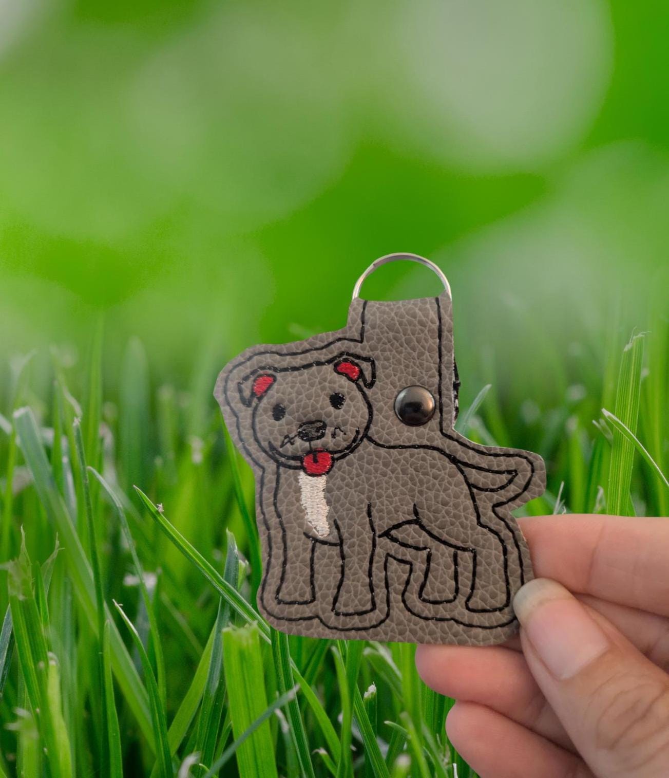 Keychain Dog lover - embroidered
