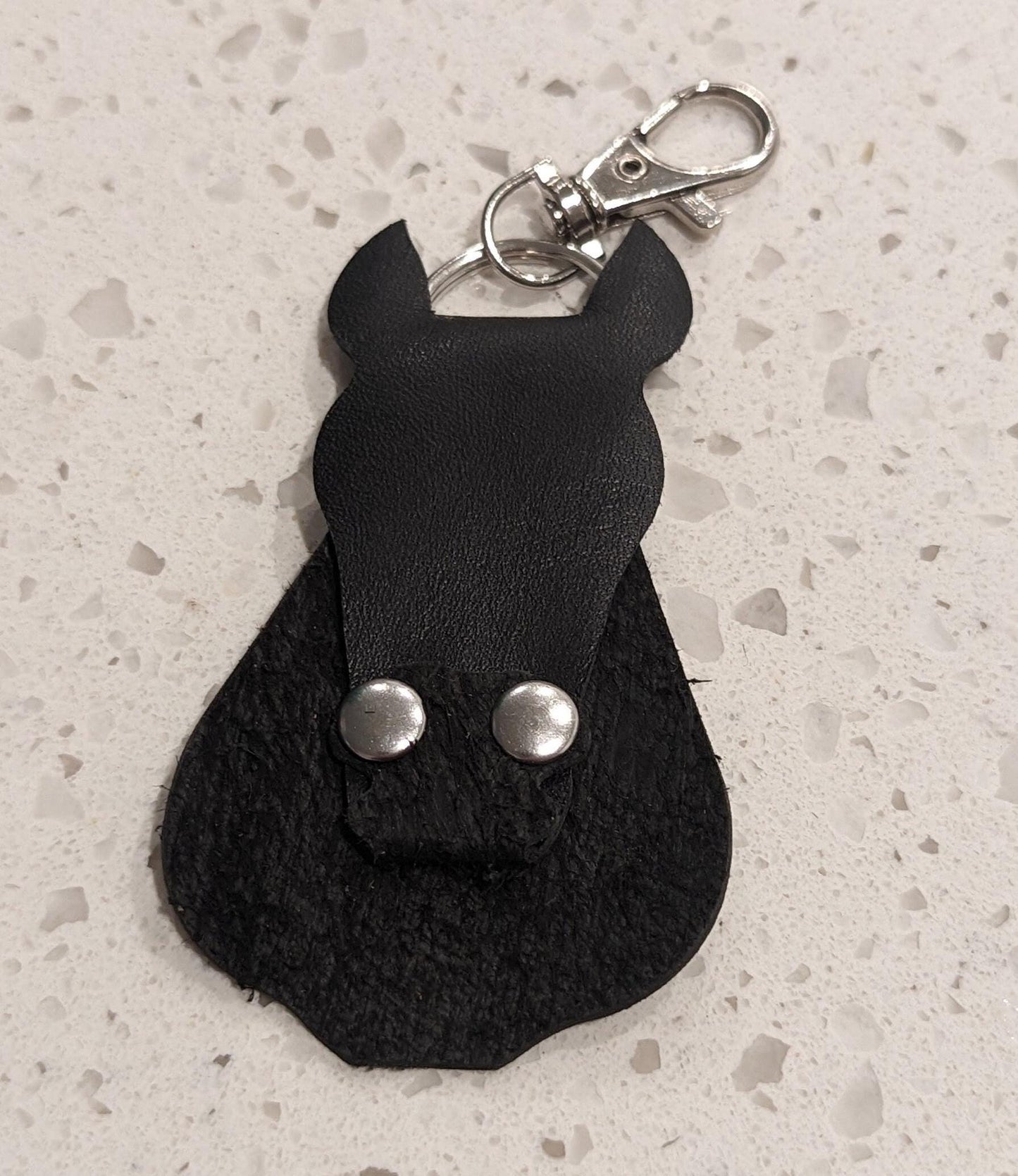 Keychain horse genuine leather
