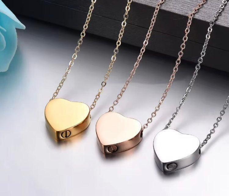 Necklace, Silver, 14k gold, Urn, Memorial, Gift for Women Men