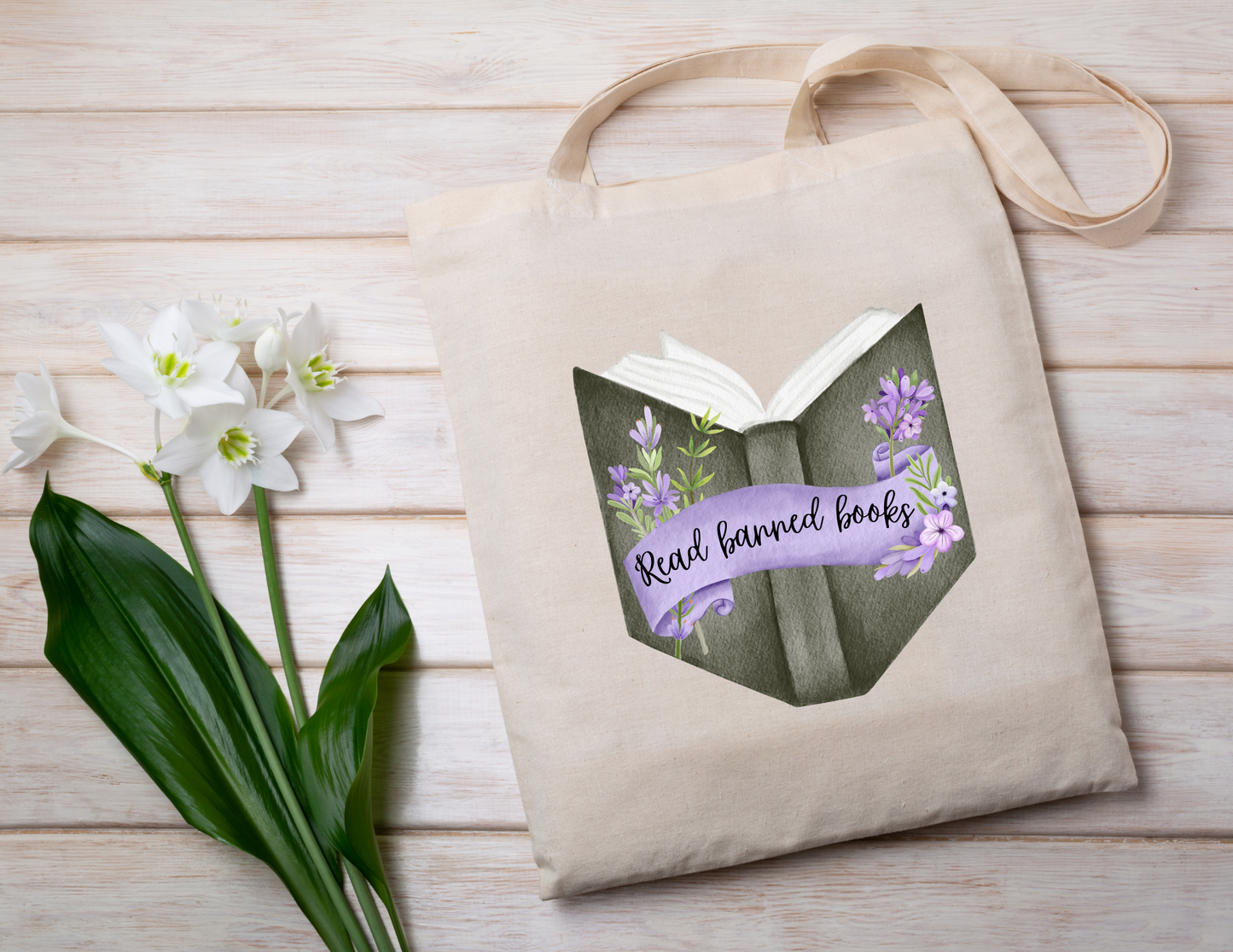 Tote bag - reading themed