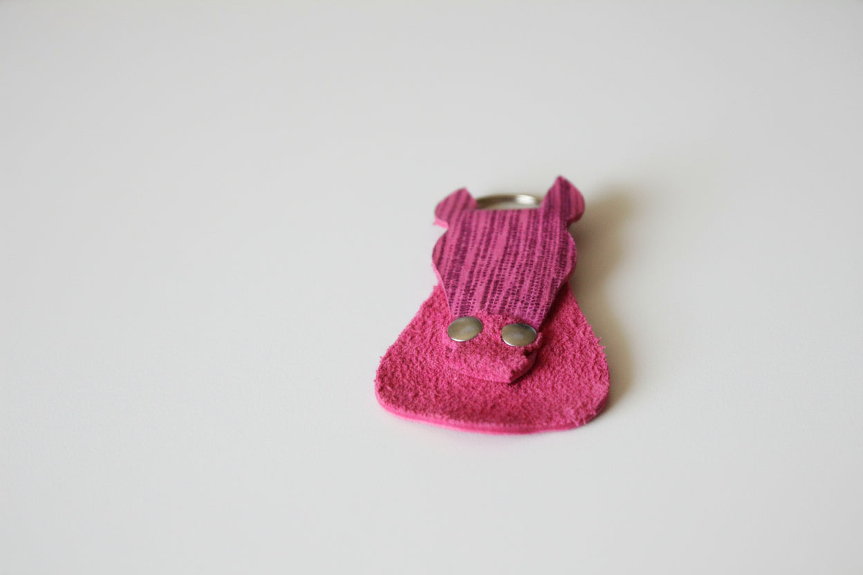 Keychain horse genuine leather