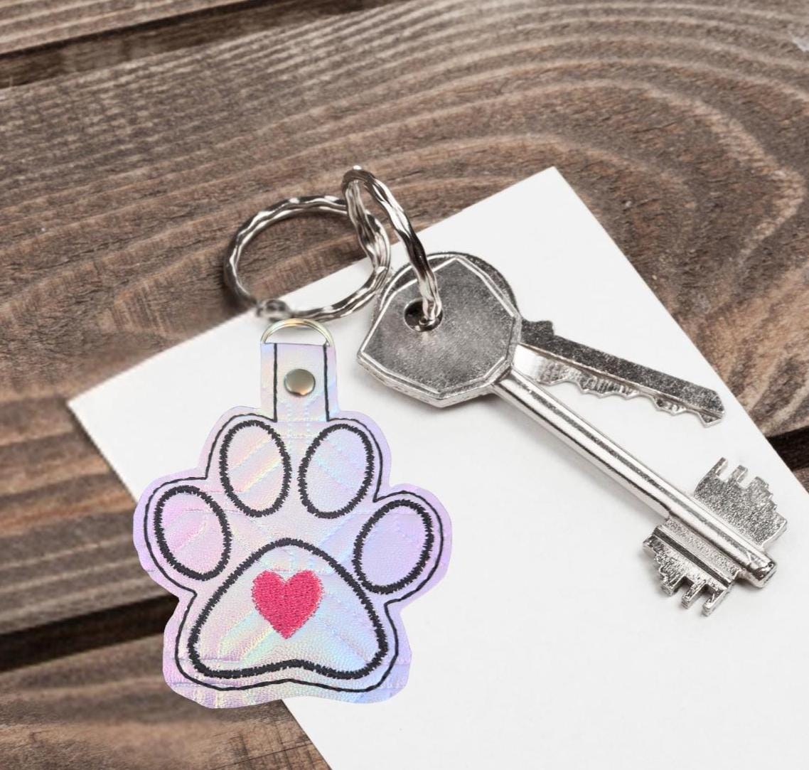 Keychain Dog lover - embroidered