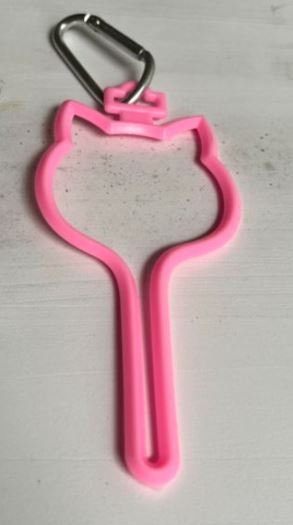 Hands free poop holder/waste bag holder dog head shape