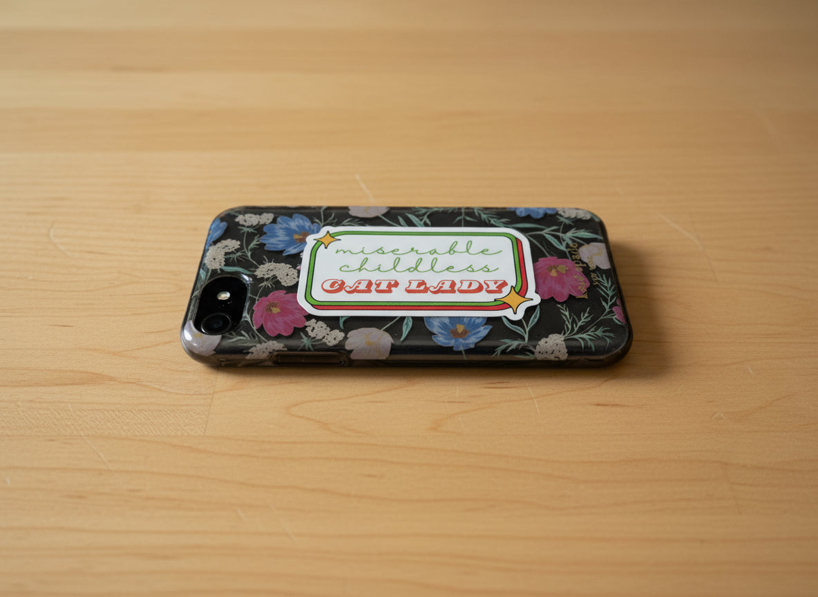 Sticker: Miserable childless cat lady