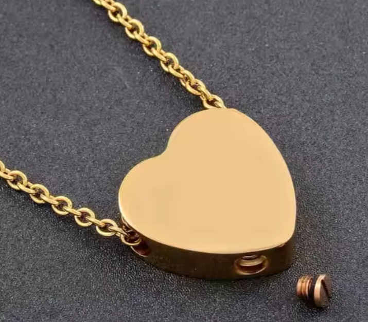 Necklace, Silver, 14k gold, Urn, Memorial, Gift for Women Men