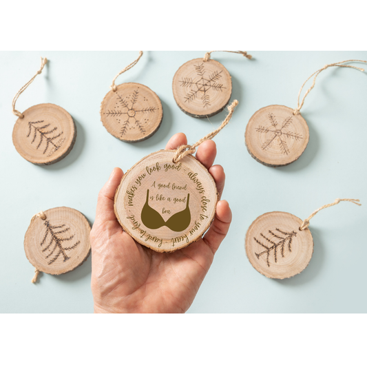 Ornament: Friendship wood slice