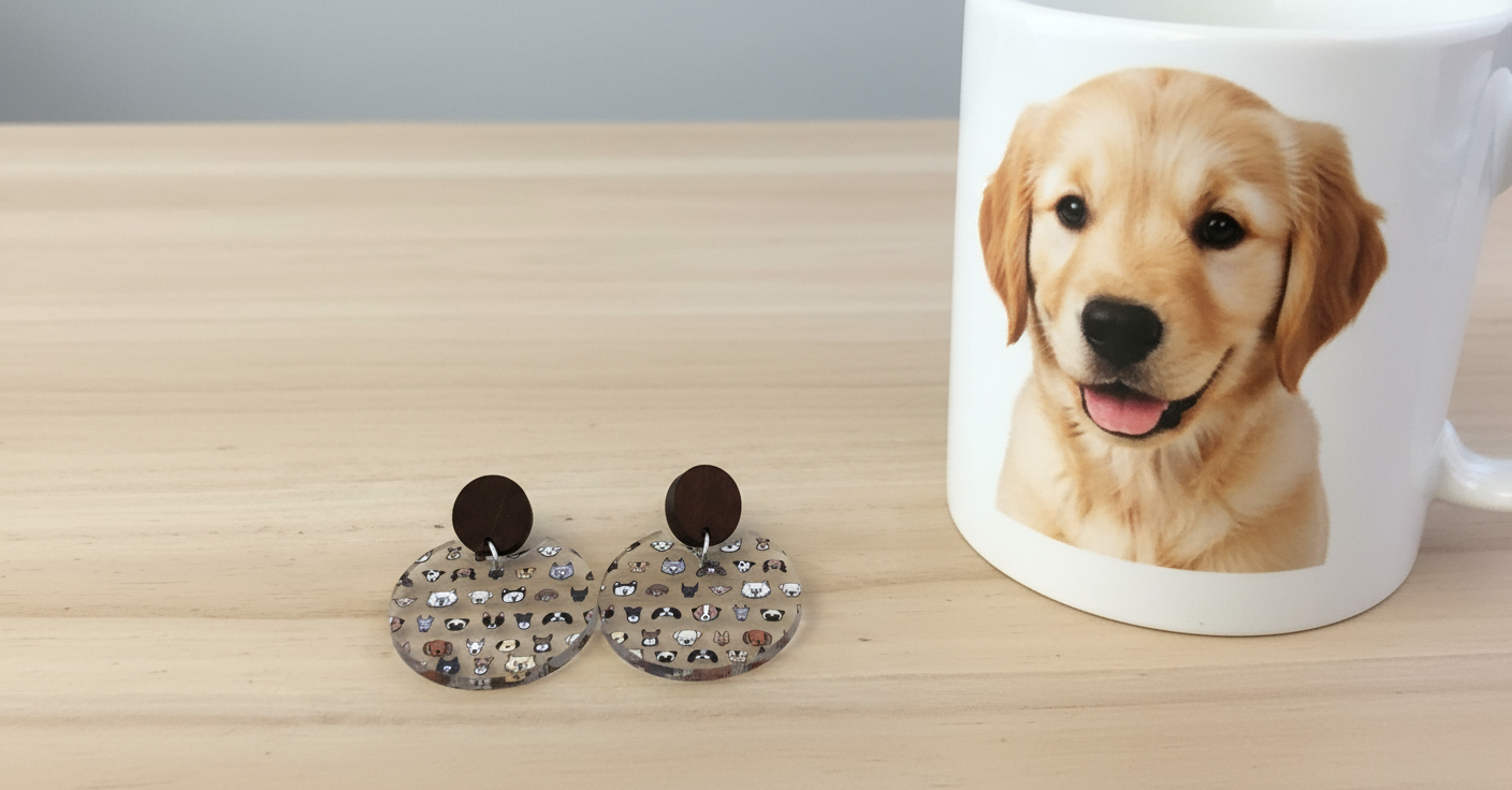 Earrings - Dog faces