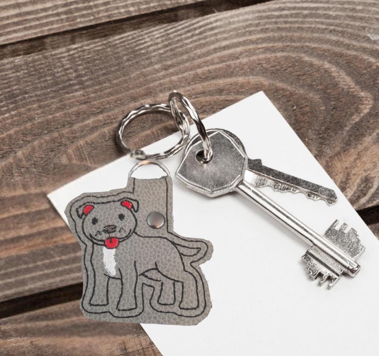 Keychain Dog lover - embroidered