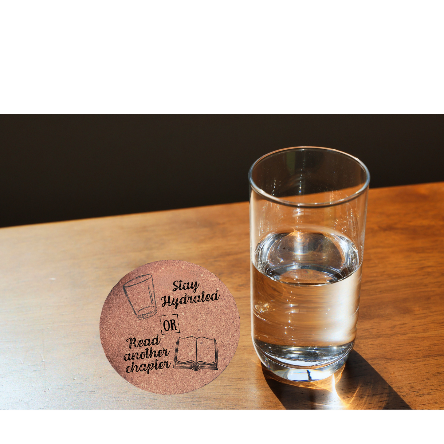 Cork Coasters - Book Lover Gifts | Funny Bookish Sayings for Readers