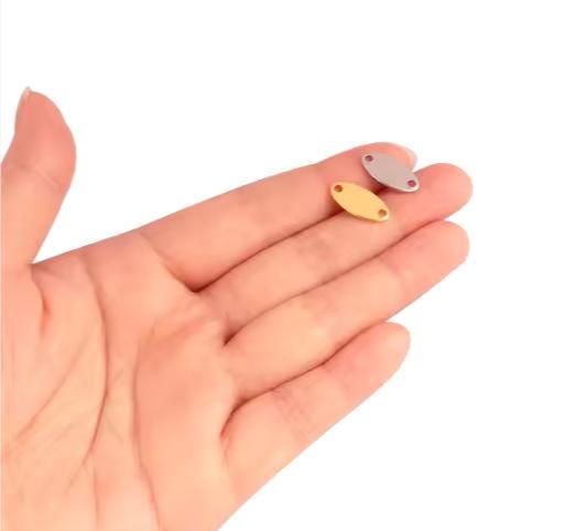 Personalized Oval Bar Charm, Bracelet, Gift for Women Men