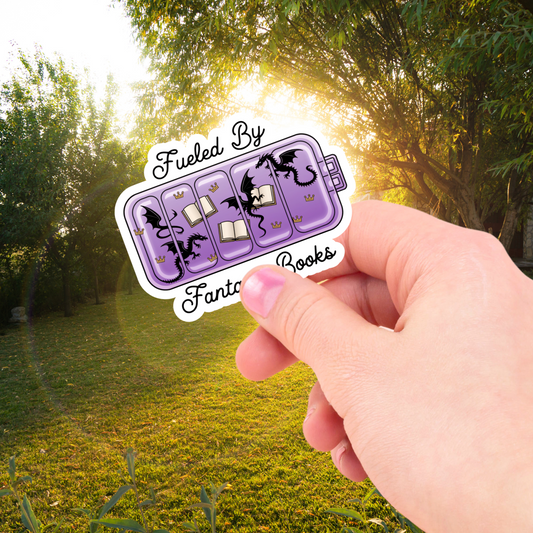 Sticker: Fueled by Fantasy Books