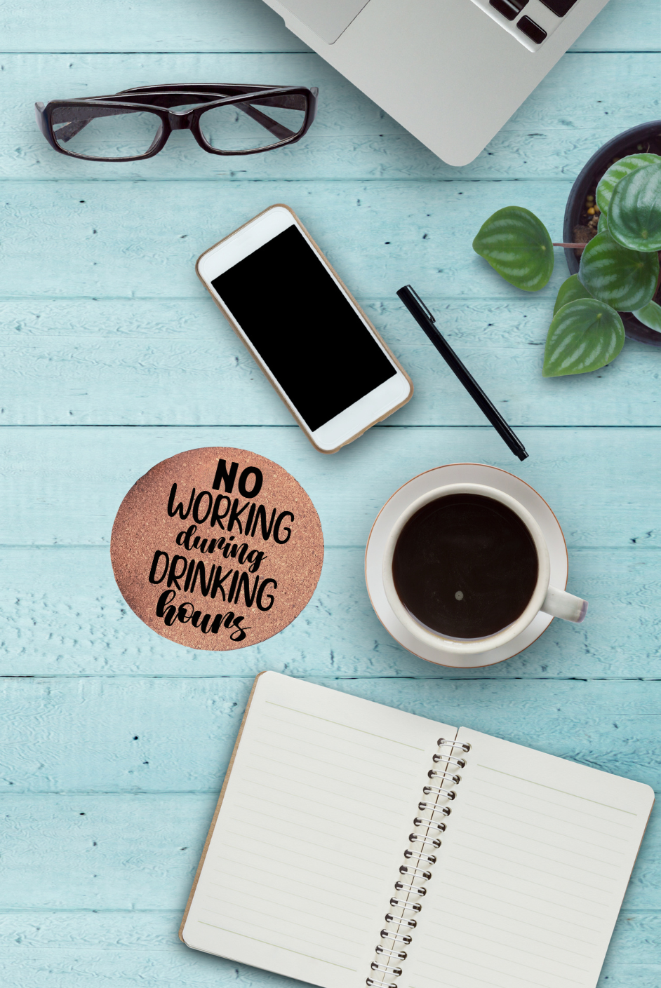 Coaster: cork coasters - alcohol sayings