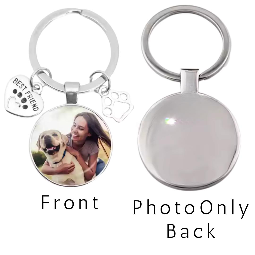 Keychain pet portrait custom gift rainbow bridge memorial personalized gift