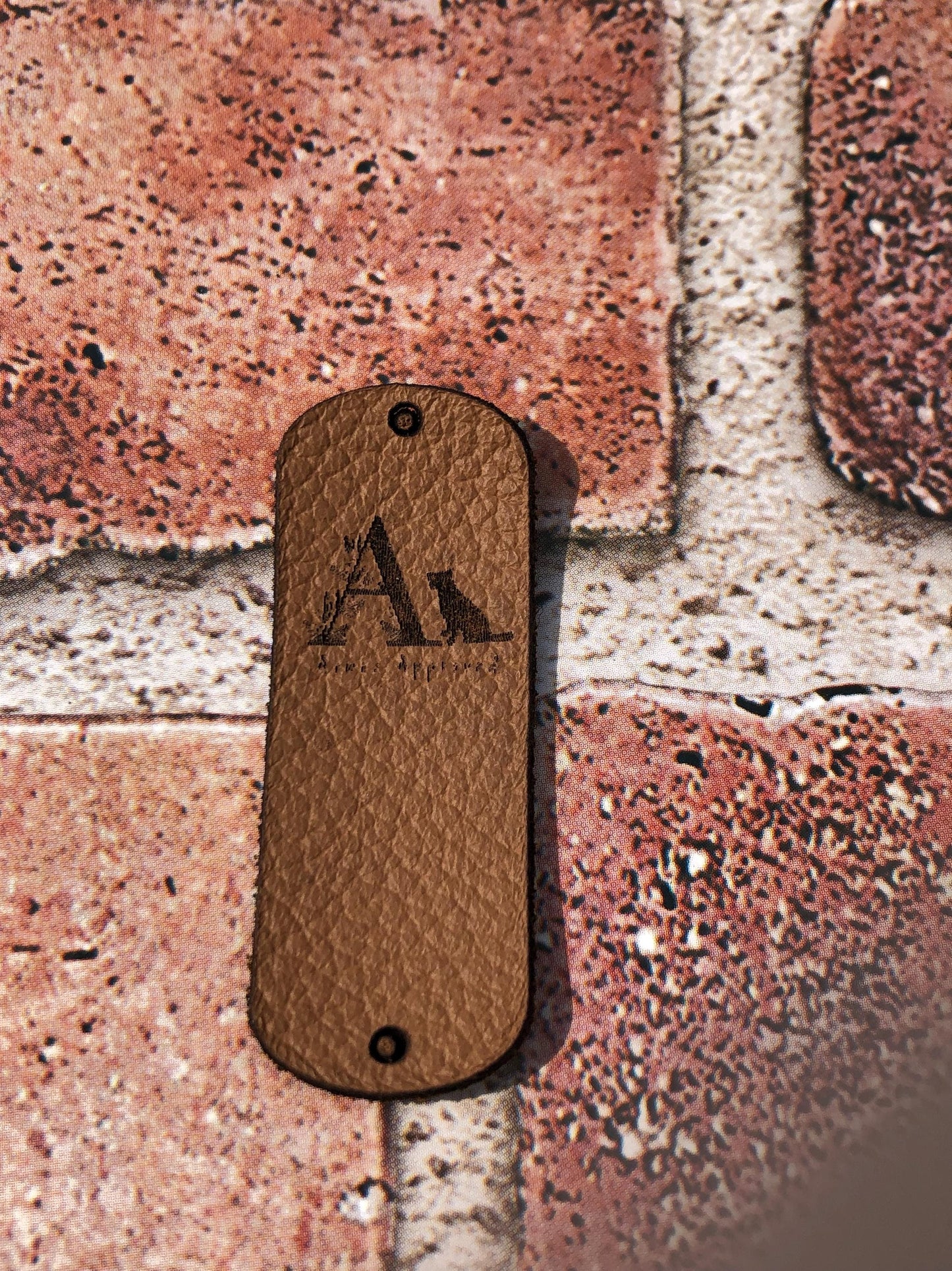 Custom leather, veg tan leather tags 5 25 pc 50 pc small perfect for bags, clothing, bandanas, etc up to 1.5” x 1.5”