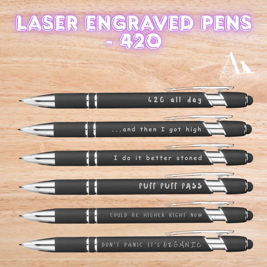Pens: 420 themed pen Set of Sarcastic pens
