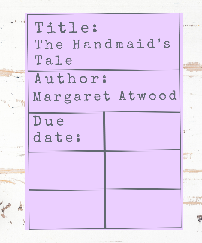 Necklace: Banned Books library checkout card