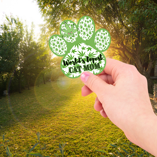 Sticker: World's dopest cat mom/cat dad