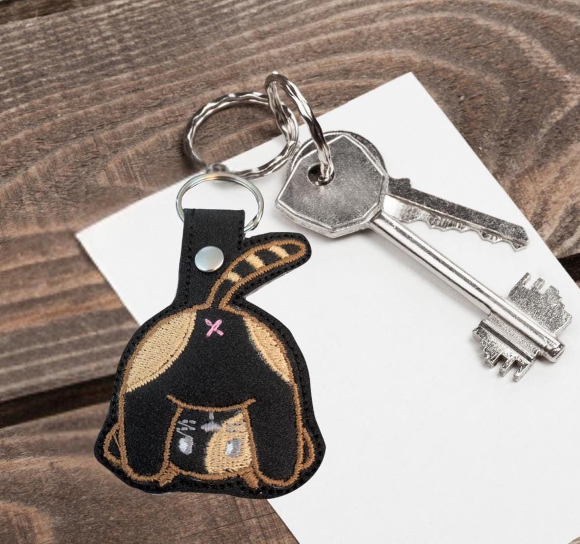 Keychain cat lover - embroidered