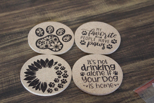 Coaster cork coasters dog lover alcohol sayings