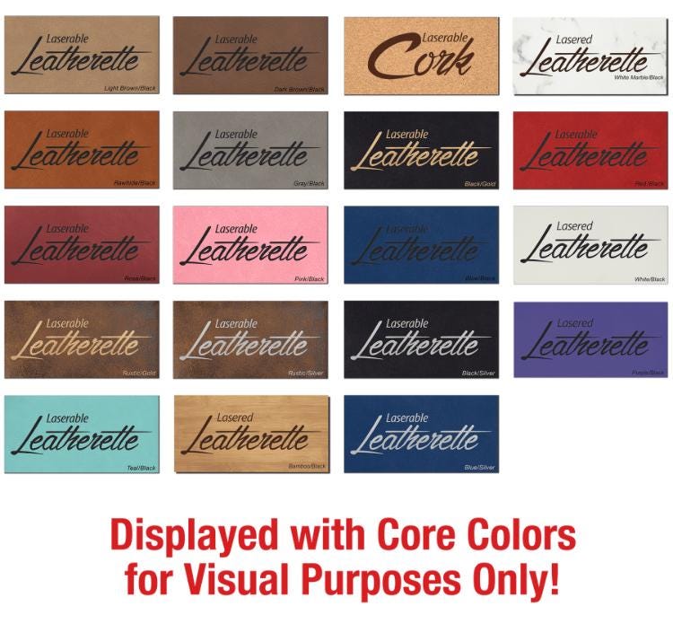 Custom vegan faux tags leather5 25 pc 50 pc small perfect for bags, clothing, bandanas, etc up to 1.5” x 1.5”