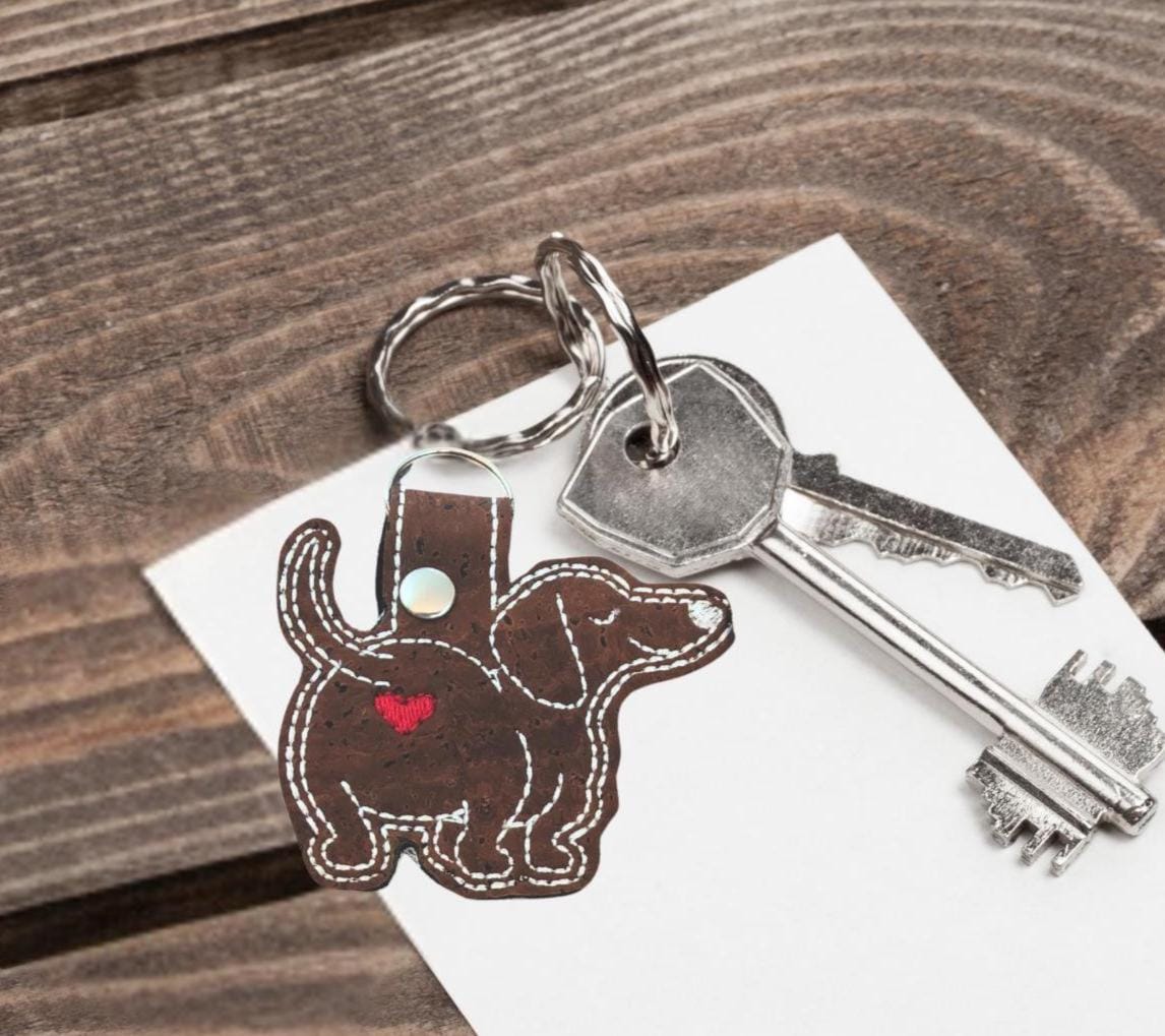 Keychain Dog lover - embroidered