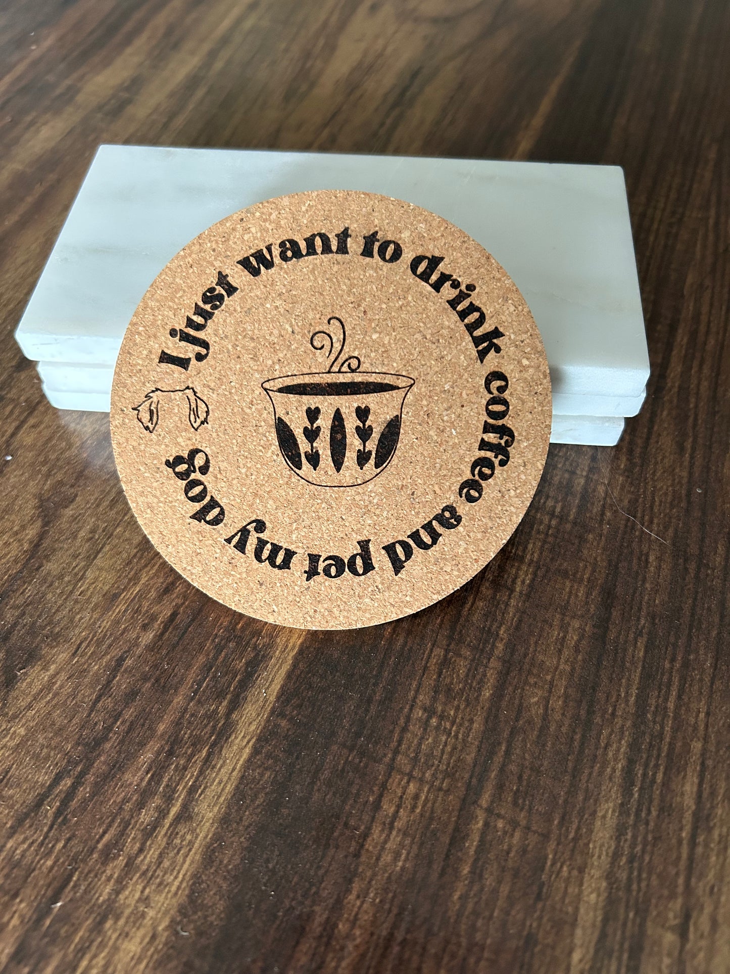 Coaster cork coasters - dog lover/cat lover alcohol sayings